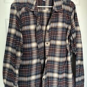 Carhartt Women's Checkered Button-Down Shirt - Brown and White